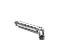 PRIOstahl Pasador de conexión para pasamanos, 1 pasador ajustable (con articulación), diámetro de 12 mm, longitud: 75 mm con rosca exterior: M8 y rosca interior: M6 para pasamanos de acero inoxidable