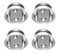 PRIOstahl Placa de ojo redonda con perchas, ganchos de montaje, gancho de techo, placa de planchado, 6 mm x 4 unidades, placa de ojal para fijación para colgar, red de heno, barco, saco de boxeo,