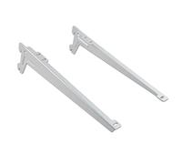 PriOstahl - Soporte para estantes (2 unidades) 380 mm, color gris para rieles, estante, estante, pared, macizo, acero