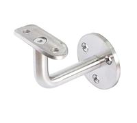 PRIOstahl Soporte para pasamanos, soporte de pared, soporte para pasamanos, 1 soporte para pasamanos en la pared para tubo redondo de 42,4 mm con fijación de 3 orificios para atornillar, de acero