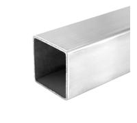 PRIOstahl Tubo cuadrado de acero inoxidable, perfil cuadrado, perfil hueco, 1 x tubo Tamaño: 40 x 40 x 2 mm, longitud: 1500 mm, pulido para construcción de barandillas, construcción industrial