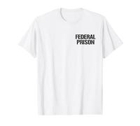 PRISIÓN Federal Uniforme Uniforme DE LA Cárcel Penitenciaria Camiseta gráfica económica, Hombre, Blanco, M