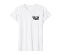 PRISIÓN Federal Uniforme Uniforme DE LA Cárcel Penitenciaria Camiseta gráfica económica, Mujer, Blanco, M
