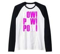 ¡Prisionero de Guerra Rosa! Gráfico en Color Rosa x3: Rosa Camiseta Manga Raglan