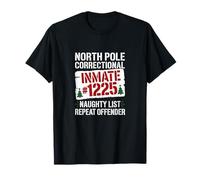 Prisionero del Polo Norte #1225 Travieso Delincuente Repetido Navidad Camiseta