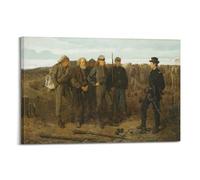 Prisioneros de la parte delantera de Winslow Homer obras clásicas pósteres de obras de arte impresas para pared, lienzo decorativo para regalo, decoración del hogar, 20 x 30 cm