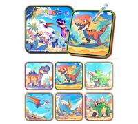 Prism Petal Dinosaurio Reutilizable Libro de Pintura de Agua Juguetes para niños, mágica Acuarela Libros Juguete con Pluma de Agua Cuento de Hadas para 3 + Edades niños y niñas (Dinosaurio)