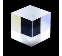 Prisma cúbico de cristal óptico de 3-50 mm, divisor de haz semirreflectante y semitransparente for fotografía (1 unidad)(30x30x30mm)