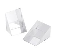 Prisma de ángulo recto, prisma triangular de vidrio óptico, bloque de reflexión de luz de alta claridad, herramienta óptica educativa pulida, ideal para educación, investigación, demostración