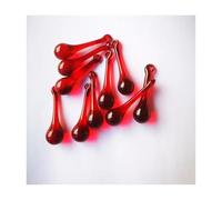 Prisma de araña de cristal, atrapasueños, 12 Uds. De cuentas colgantes de gota agua cristal multicolor, accesorios, piezas, decoración del hogar(Red)