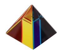 Prisma de Color de Cubo Piramidal, Prisma Triangular de Vidrio óptico, Atrapasoles Iridiscentes Piramidales, Adorno de Escritorio de Pirámide de Vidrio de Color Arcoíris para