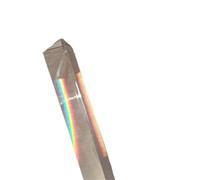 Prisma de Cristal for fotografía, Prisma Triangular Perforado con Tornillos Dorados for fotografía en Estudio, Vidrio arcoíris (30 x 30 x 150 mm)