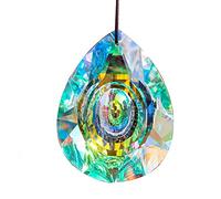Prisma de cristal para ventana, colgante de cristal arcoíris, 89 mm, piezas de lámpara de araña AB