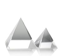 Prisma de Cristal Piramidal de Vidrio Óptico 60mm Plata | Refracción para Investigación del Principio del Arco Iris, Adorno de Escritorio y Obsequio