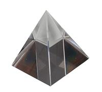 Prisma de Cristal Pirámide 80mm de Vidrio Óptico para Experimento | Forma de Cuatro Lados, Refracta Luz, 1 Pieza, Investigación del Arco Iris, Instrumento Óptico