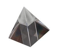 Prisma de Cristal Pirámide de Vidrio Óptico de 80 Mm | 1 Pieza, Experimento Óptico y Estudio del Arco Iris, Forma Piramidal de Cuatro Lados
