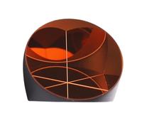 Prisma de cubo de esquina recubierto de cobre, retrorreflector triédrico de vidrio óptico, prisma de esquina de precisión de 17,8 mm de diámetro para topografía e instrumentos