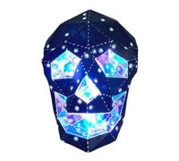 Prisma de luz de calavera poligonal con forma de calavera LED para | Lámpara de mesa de Halloween para fiesta, casa encantada, fiesta, hogar, habitación, dormitorio, apartamento, restaurante