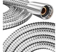 Prisma - manguera de ducha 125cm de acero inoxidable con protección doble contra rotación. flexible ducha inox 1m fabricada en Alemania. Conexión universal rosca de 1/2 pulgadas