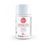 Prisma Natural - LESSCOL 60Capsulas. Propiedades antioxidantes. Hiperlipidemia. Complemento alimenticio ingredientes naturales. Berberis aristata, betaglucano, resveratrol, coencima Q10...