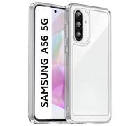 PRISMA ONLINE - Funda para Samsung Galaxy A56 5G Reforzada Antigolpes, Silicona Transparente con Esquinas, Carcasa Rigida Dura A Prueba de Golpes, Anti-Shock Case A 56 6.7" 2025