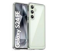PRISMA ONLINE - Funda para Samsung Galaxy S24 FE 5G Reforzada Antigolpes, Silicona Transparente con Esquinas, Carcasa Rigida Dura A Prueba de Golpes, Anti-Shock Case 6.7" 2024