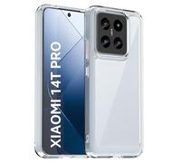 PRISMA ONLINE - Funda para Xiaomi 14T Pro 5G Reforzada Antigolpes, Silicona Transparente con Esquinas, Carcasa Rigida Dura A Prueba de Golpes, Anti-Shock Case 6.67" 2024