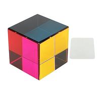 Prisma óptico de Cubo de Color, Juguete de refracción de la luz en Vidrio, Cubo de Vidrio óptico de Alta claridad de 6 Caras para educación en física, decoración del hogar y (60mm)