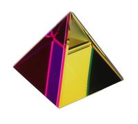 Prisma Piramidal, Prisma de Color de Cubo Iridiscente Piramidal, Lente deóptico Pyram, Atrapasoles Iridiscente Pirámide Color Arcoíris Prisma Adorno de Escritorio de Vidrio para