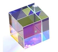 Prismas de cristal colgado - Prisma de cristal para atrapasoles - Prisma de cubo de cristal transparente - Colgante de prisma de cristal óptico X-Cube Prisma para enseñar la física del espectro de luz
