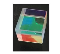 Prismas y caleidoscopios 1 Uds. Dicroico Cruzado dañado Prisma x-Cube combinador Divisor óptico Cuadrado decoración de Prisma Kits de óptica para el Aula de Ciencias (Size : 28x28x37mm)