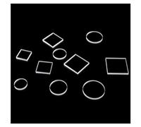 Prismas y caleidoscopios 10 Uds Lentes de Cuarzo JGS1 diámetro 6/7/8/9/10mm Cubierta Antipolvo de Resistencia Cuadrada Redonda Kits de óptica para el Aula de Ciencias (Color : 0.5mm, Size : Side 8mm