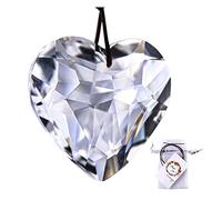 Prismas y caleidoscopios 45mm Clear Heart Crystal Maker Prisma Colgante Decoraciones Colgantes Kits de óptica para el Aula de Ciencias (Color : Clear)