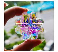 Prismas y caleidoscopios 45mm Color trébol de Cuatro Hojas Cristal Prisma lámpara Colgante Adorno Colgante Kits de óptica para el Aula de Ciencias