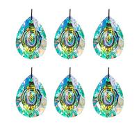 Prismas y caleidoscopios 6 uds 76mm Cristal Colgante for Ventana araña Cristales prismas Kits de óptica para el Aula de Ciencias