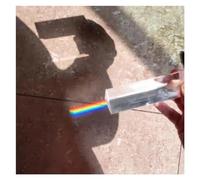 Prismas y caleidoscopios Filtro Triangular de Efectos cristalinos de la Prisma 25x25x80m m for la dispersión del tiroteo Kits de óptica para el Aula de Ciencias