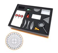Prismas y caleidoscopios Juego de experimentos ópticos de física Prisma Lente Convexa Espejo cóncavo Instrumento de enseñanza Kits de óptica para el Aula de Ciencias (Color : Experiment Kit)