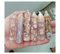 Prismas y caleidoscopios Prismas hexagonales de ágata de Flor de Cerezo de Punto de Cuarzo de Cristal Natural de 1000g decoración del hogar Kits de óptica para el Aula de Ciencias