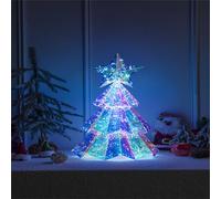 Prismatic Christmas Tree Light, Iridescent Christmas Tree Decorations, Prismatic Iridescent Christmas Tree Desk Light, LED Christmas Tree Night Lights Decoration, for Home Room Office Indoors (1)