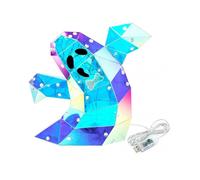 Prismatic Iridescent Spookys Ghosts, Funny Large Colorful Ghosts Face Light Decorations, for Indoor Outdoor Decor