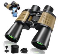 Prismáticos 20x50 para Adultos, Prismáticos HD Impermeables con Prisma BAK4 y Lente FMC, Telescópicos Portátiles para Observación de Aves Fútbol Escalada Conciertos con Adaptador para Smartphone