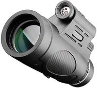 Prismáticos Alta Potencia, telescopio monocular 10x40, monocular con Lente Prisma BAK4 monocular con luz infrarroja y Linterna Nocturna y luz LED Azul y Adaptador teléfono Inteligente y trípode,f