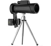 Prismáticos Alta Potencia, telescopio monocular 10x42, Lente Prisma BAK4 portátil monocular Compacto Larga duración con Adaptador telescopio monocular teléfono Inteligente y trípode Interior/Exterior