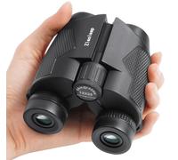 Prismáticos compactos de 12 x 25 pulgadas para adultos y niños, prismáticos impermeables con visión nocturna con poca luz, prismáticos de alta potencia de fácil enfoque con visión de poca luz para