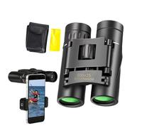 Prismáticos compactos para Adultos, prismáticos para Exteriores | Prismáticos de Crucero 500x25,Binoculares de Bolsillo de Viaje HD Impermeables, binoculares oculares HD con Adaptador de