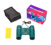 Prismáticos Compactos Plegables Levenhuk LabZZ B4 para Niños, con un Poder de Ampliación de 8 Aumentos y Óptica de Vidrio BK-7 Revestimiento Completo, Color Azul