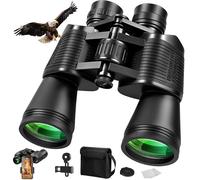 Prismáticos Compactos Profesionales 20 X 50 para Adultos Niño, Binoculares con Campo de Visión Amplio, Óptica FMC,Adaptador,Binoculars Ligero para Observación de Aves Acampada Caza Ópera Conciertos