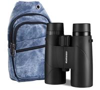 Prismáticos de 12 x 42 para adultos de alta potencia, oculares grandes de 24 mm, bolsa cruzada y correa ergonómica para el cuello, prismáticos ideales para observación de aves, caza, viajes, cruceros