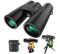 Prismáticos de 30 x 52 pulgadas para adultos, prismáticos HD de alta potencia con adaptador de teléfono y trípode, telescopio impermeable y de visión grande para observación de aves, caza, observación