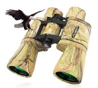 Prismáticos de alta potencia de 20 x 50 pulgadas para adultos, prismáticos impermeables con visión de poca luz para observación de aves, caza, camping, viajes, crucero, senderismo, deportes